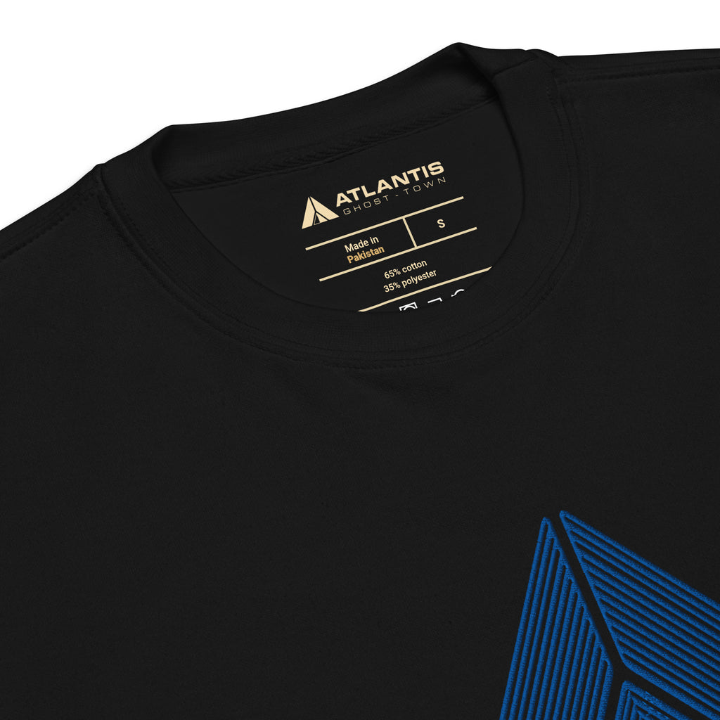 Premium Sweatshirt STRIPE LOGO Embroidery Black