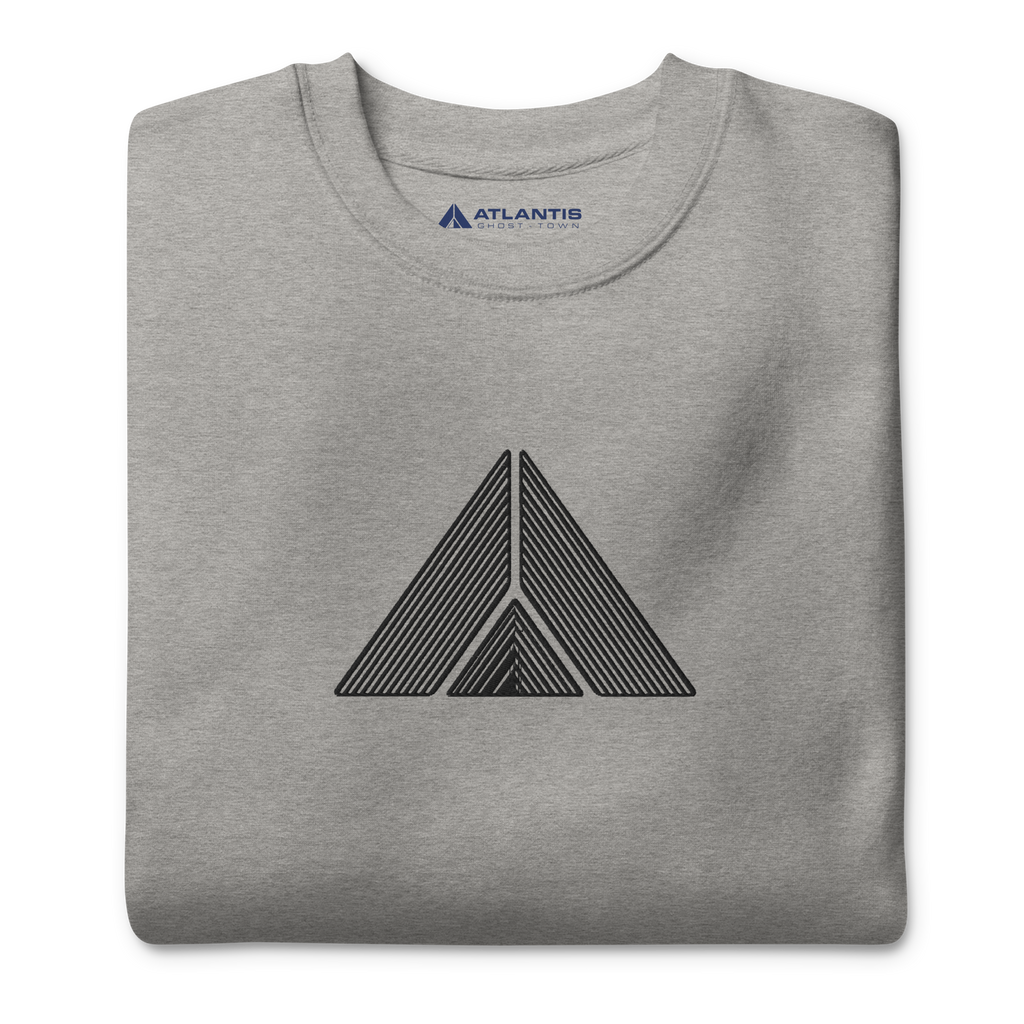 Premium Sweatshirt STRIPE LOGO Embroidery Carbon Grey